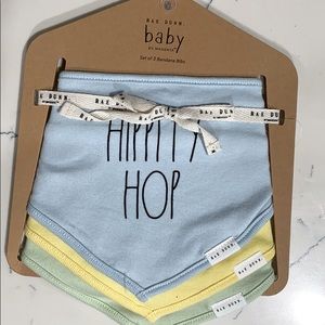 NWT Rae Dunn spring baby bib 3 pack
